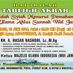 Hadirilah Tabligh Akbar â€œAqidah Syiâ€™ah Menurut Pemahaman Para Ulama Ahlus Sunnah Wal Jamaâ€™ahâ€